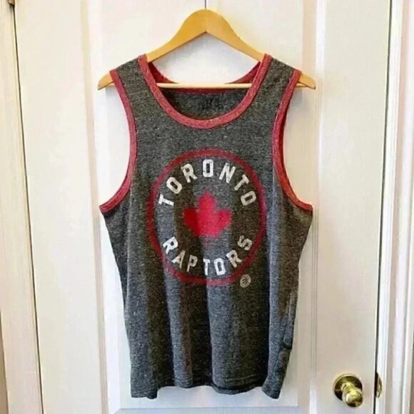 NBA Toronto Raptors Men’s Tank Top Basketball Grey Red White Size Large - Picture 3 of 14
